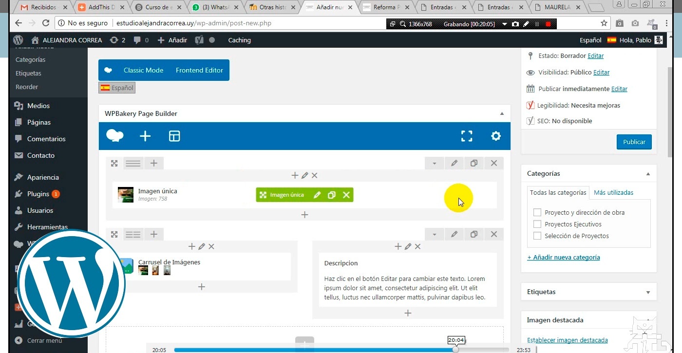 Como editar con el editor de VC en WP