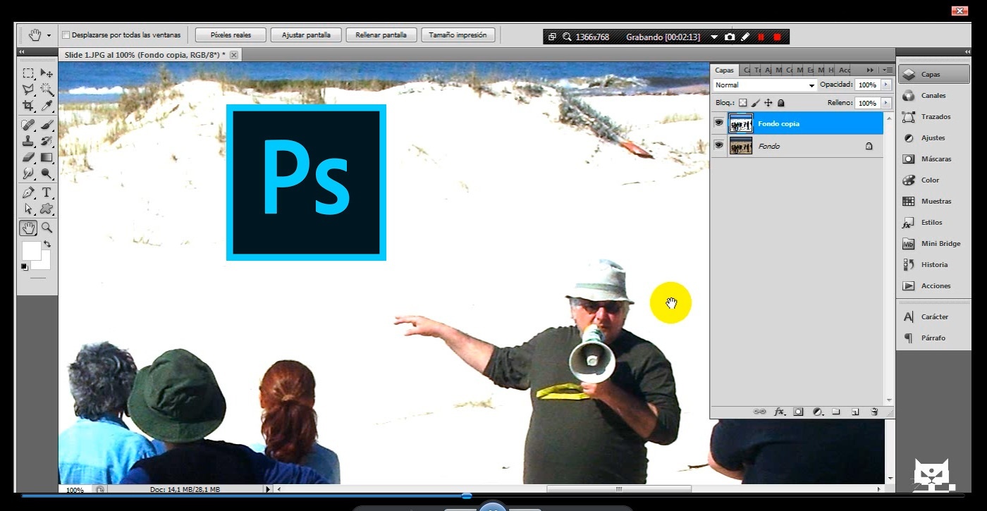 Trabajando una foto en photoshop...